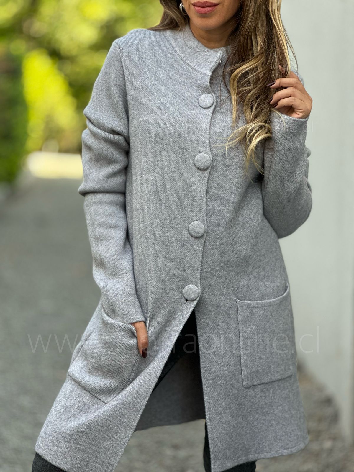 Abrigo Moncler gris