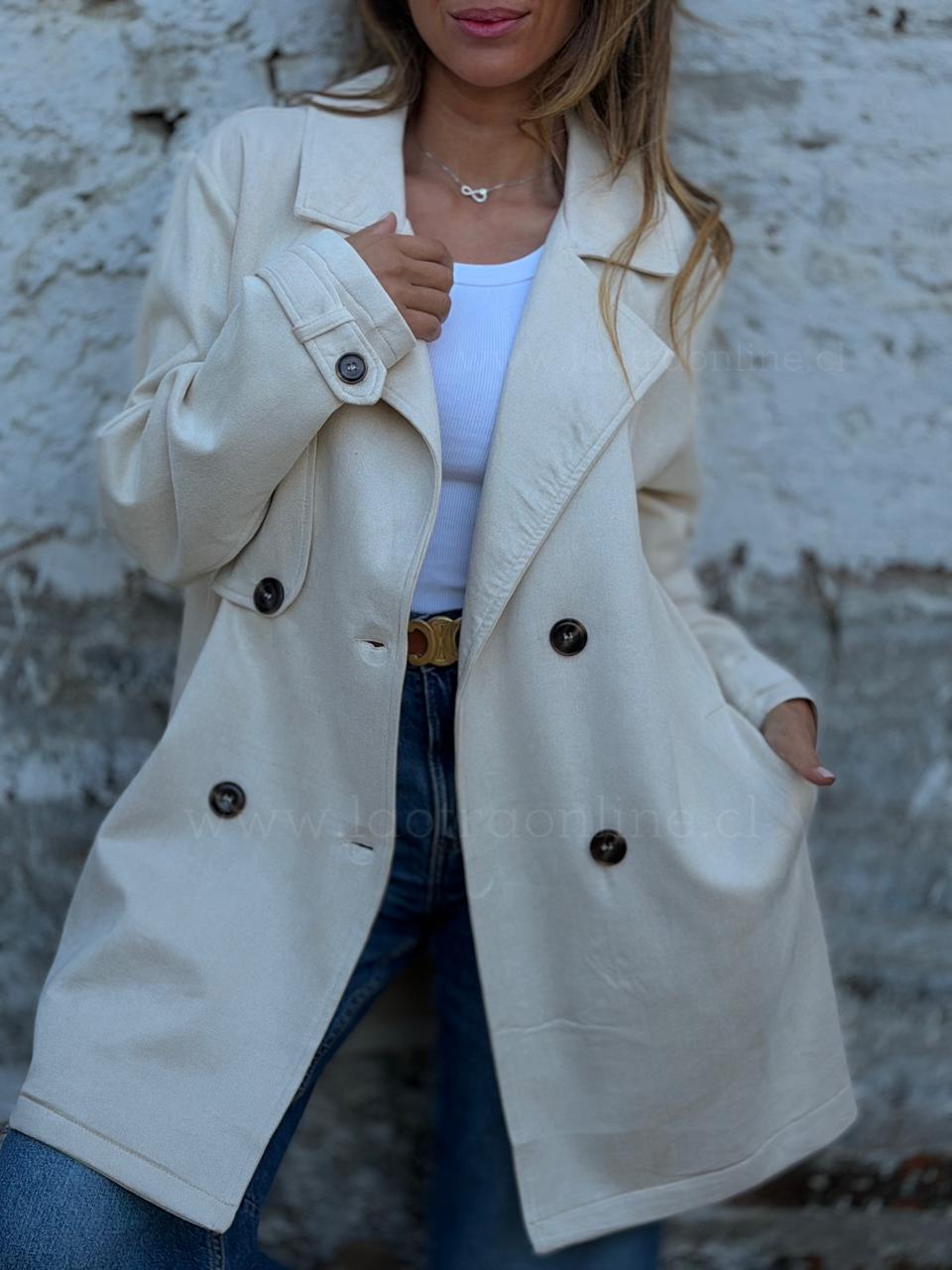 Trench Oversize crema