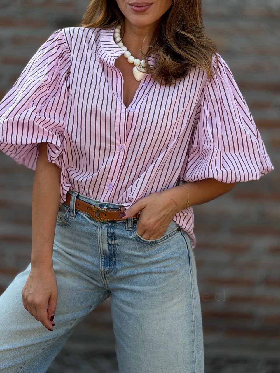 Blusa manga Impacto rosa