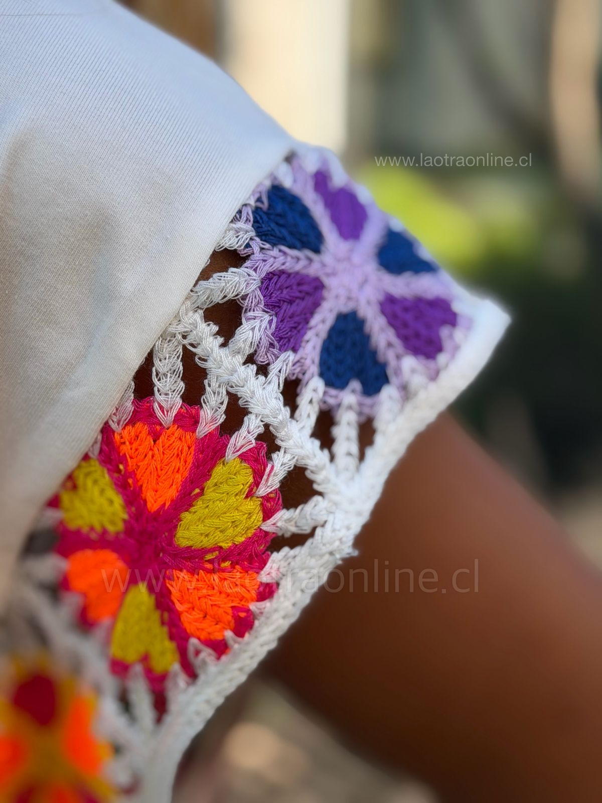 Polera tejida blanco