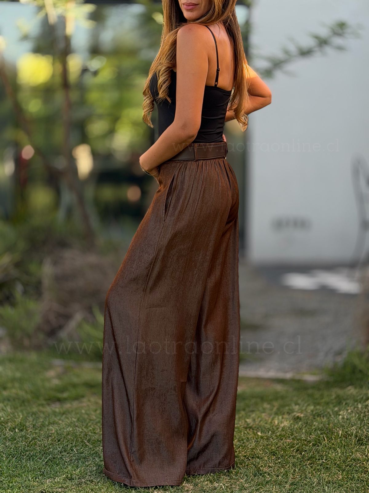 Pantalón+Cinturón chocolate