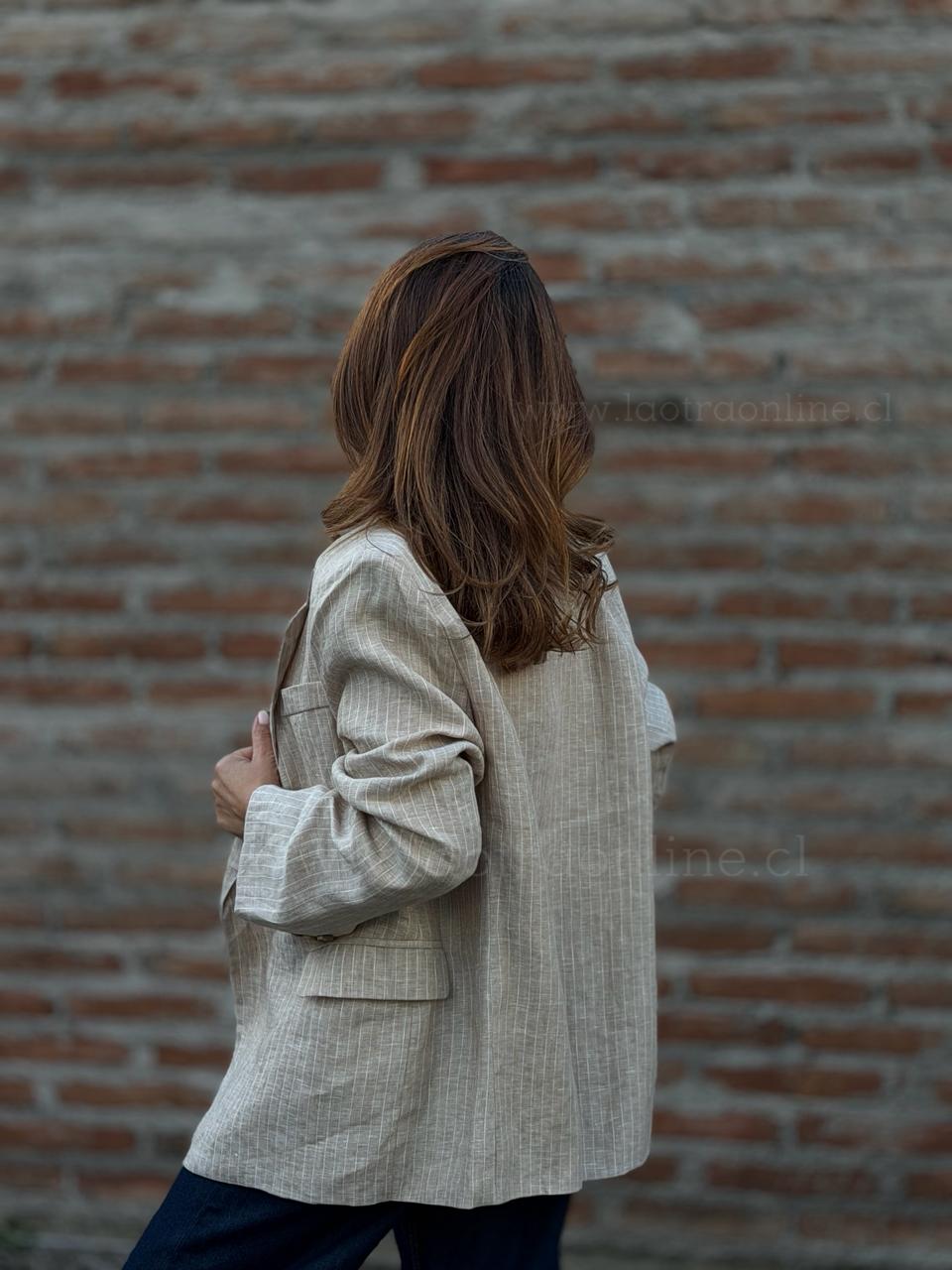 Blazer Milán lino beige