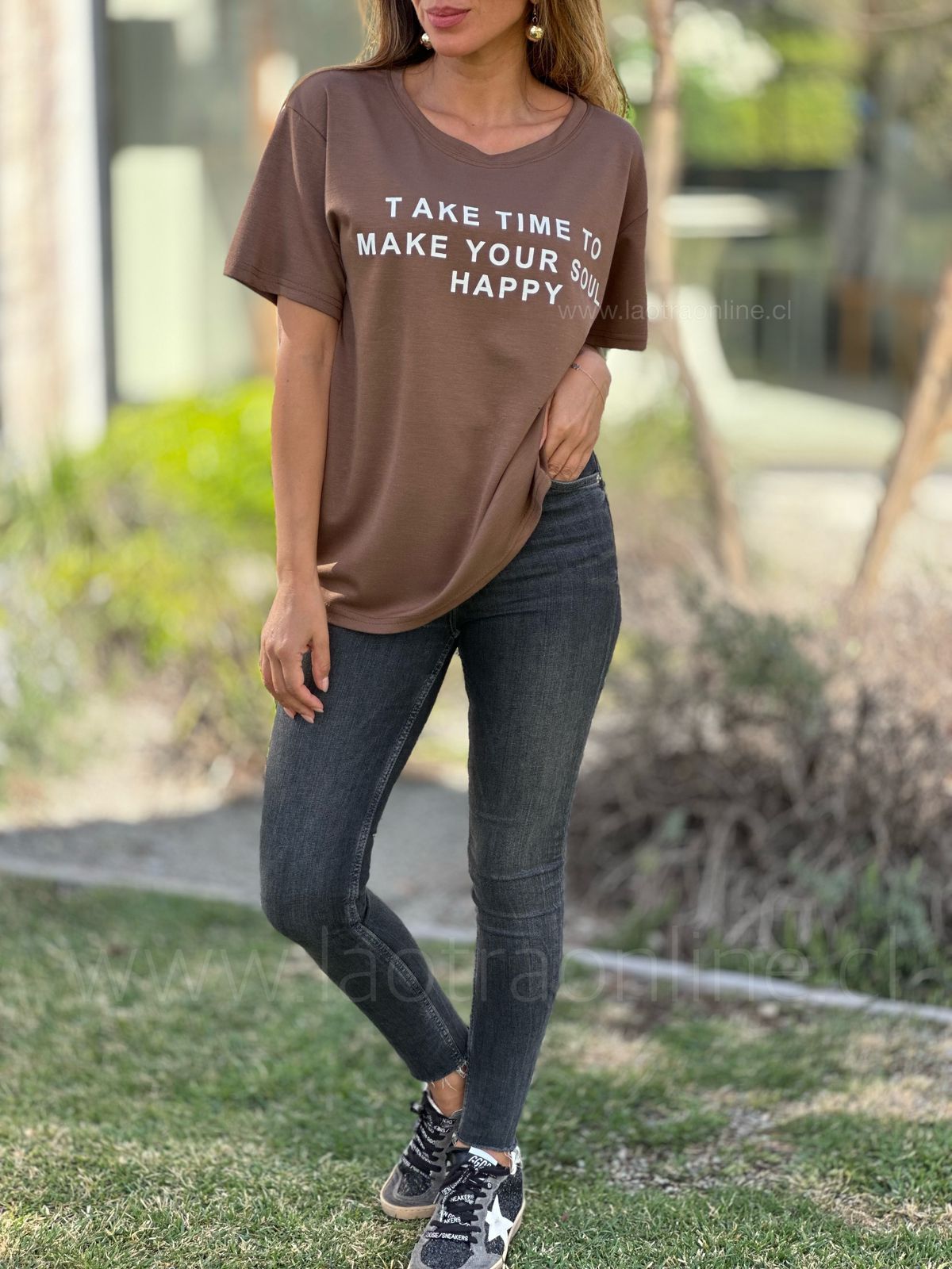 Polera Happy choco