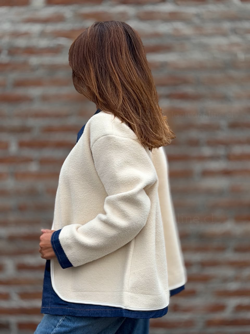 Blazer blusa mentirosa crema