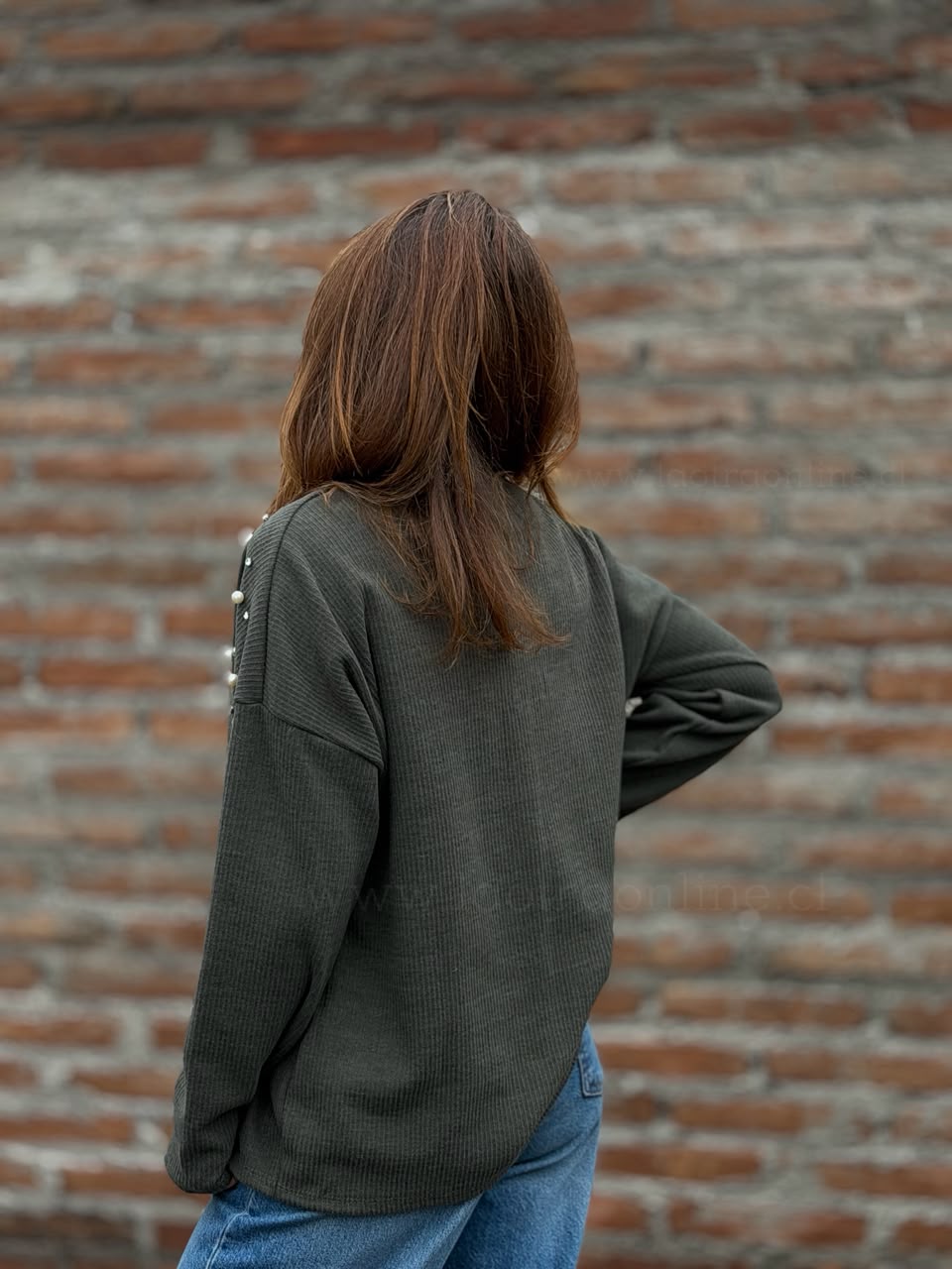 Sweater La Perla olivo