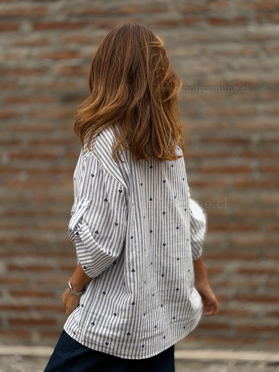 Blusa Mini corazón azul