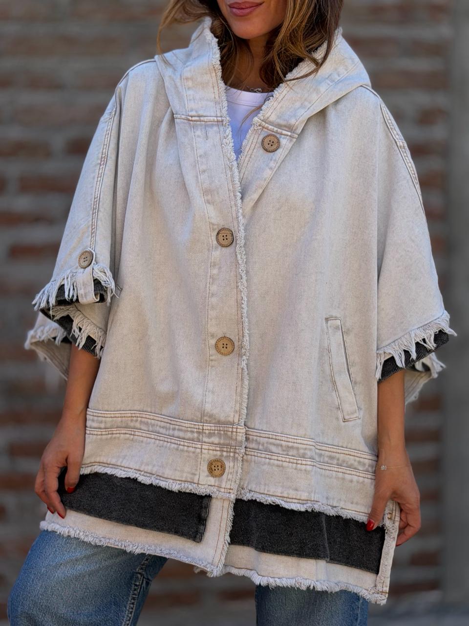 Chaqueta/ponchito Rita crema
