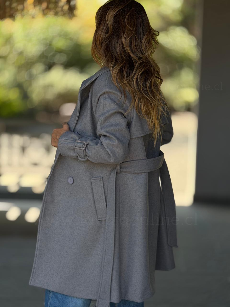 Abrigo/Trench Eiffel gris