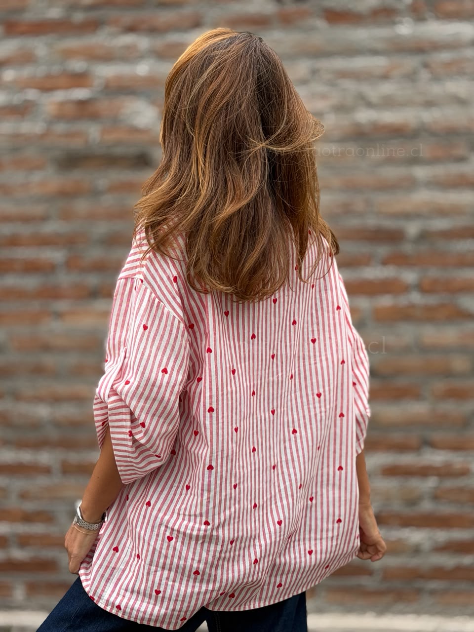 Blusa Mini corazón rosa