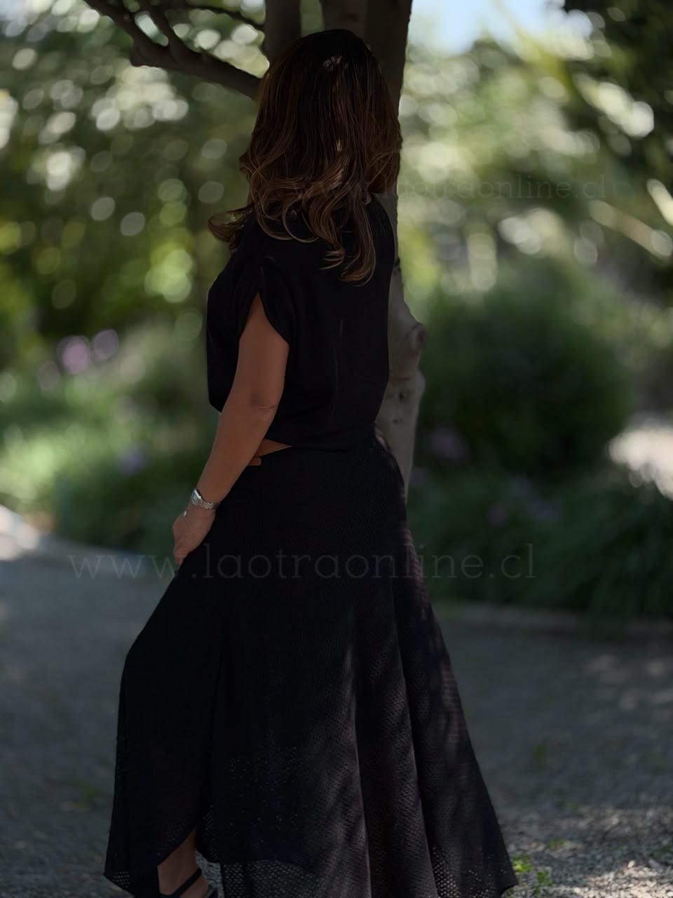 Falda hilo Tejido negro