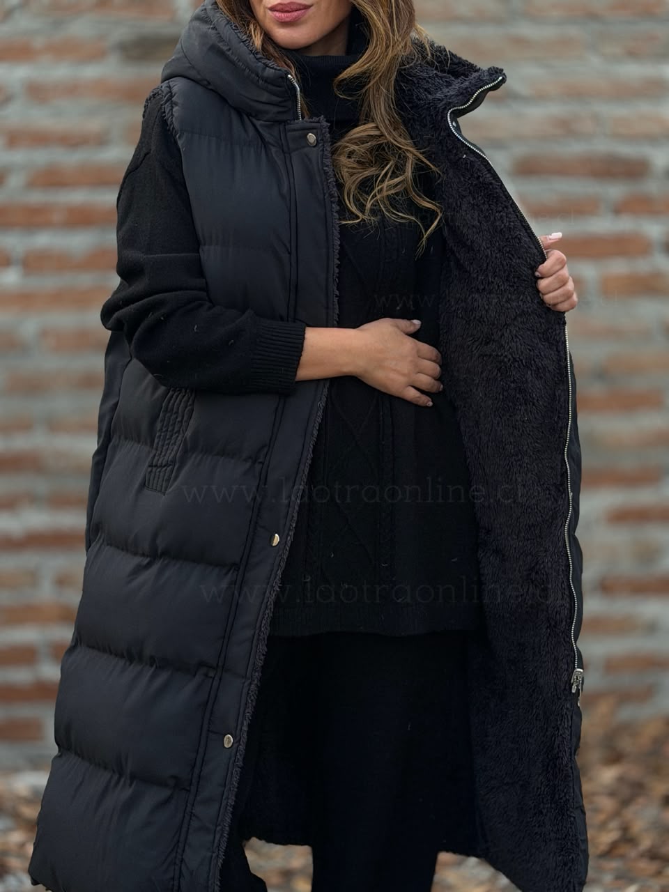 Sin mangas reversible negro