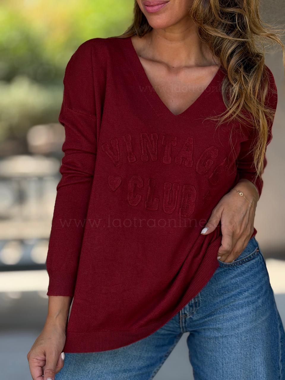 Sweater Vintage cherry