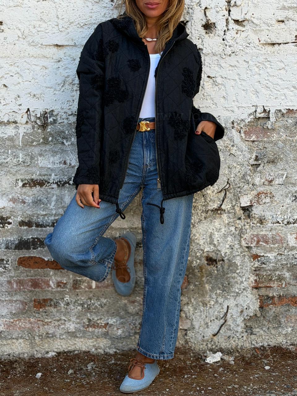 Chaqueta Relieve negro