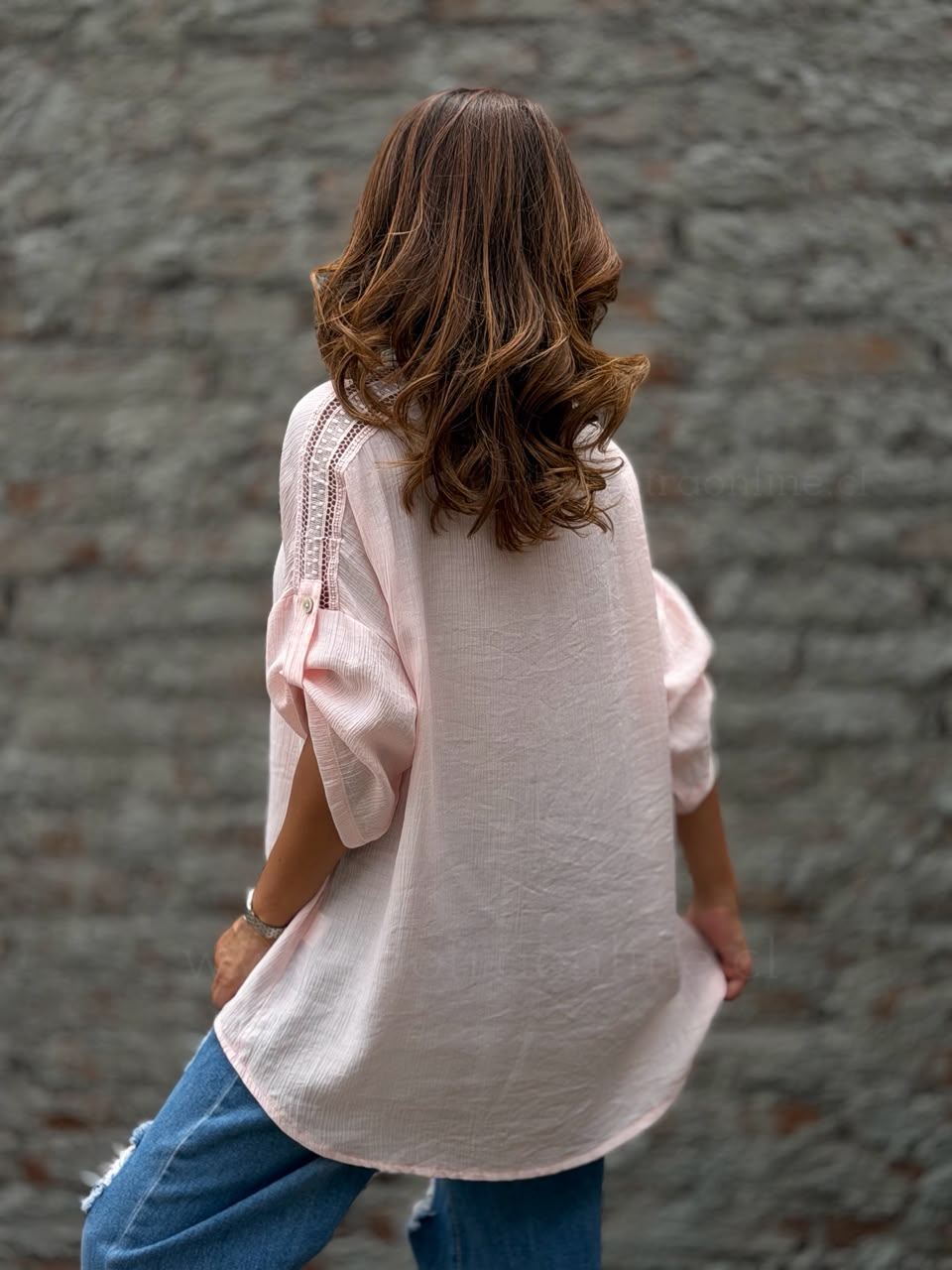 Polera Corona rosa