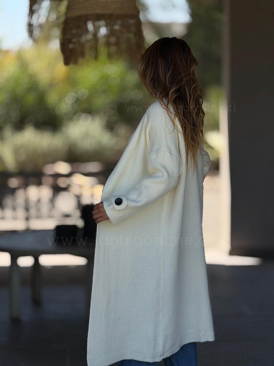 Maxi Cárdigan Sophie crema