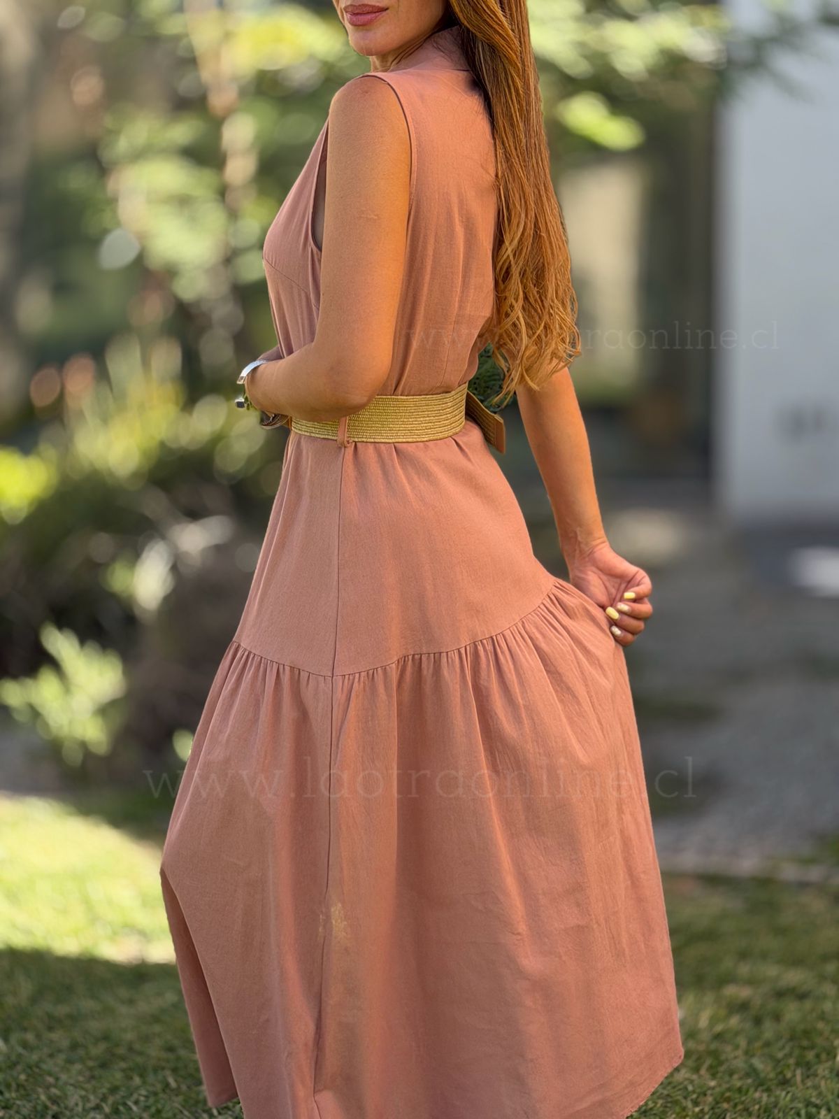 Vestido Abotonado rosa