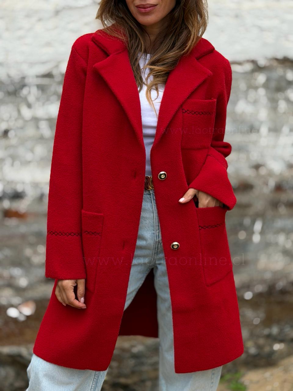 Abrigo Sweet rojo