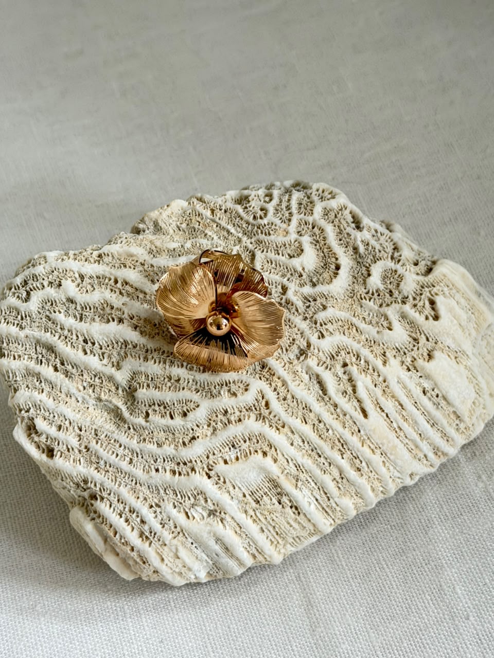 Anillo Flor dorado