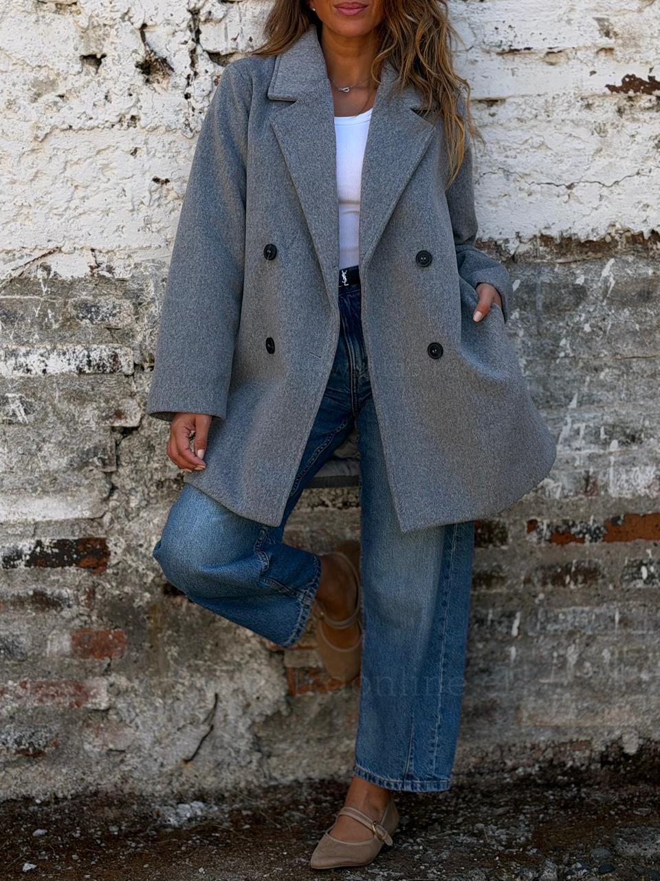 Abrigo Buckingham gris
