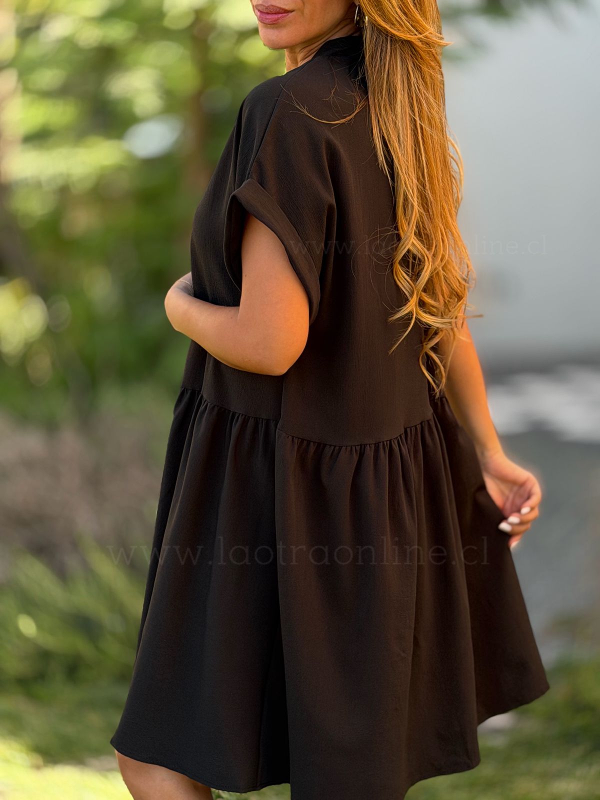 Vestido Boton negro