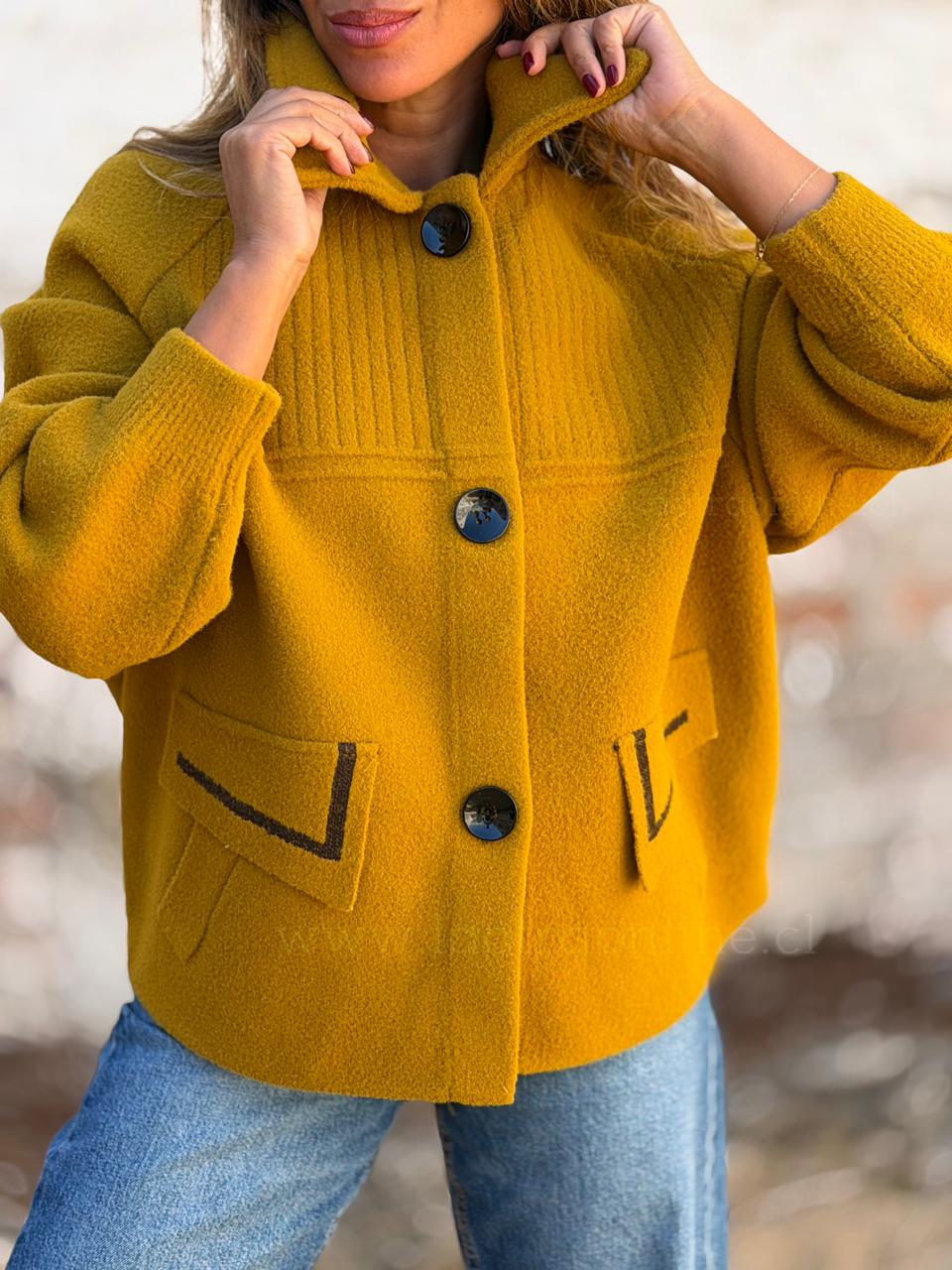 Abrigo Isabel mostaza