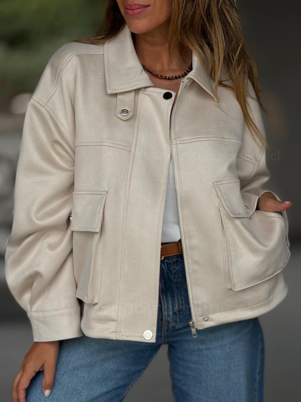 Chaqueta London crema