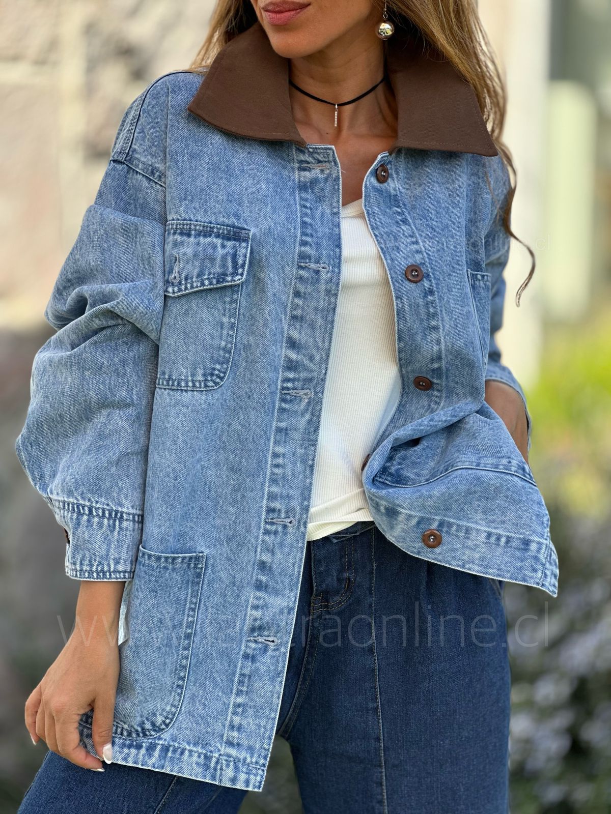 Chaqueta Bayona celeste