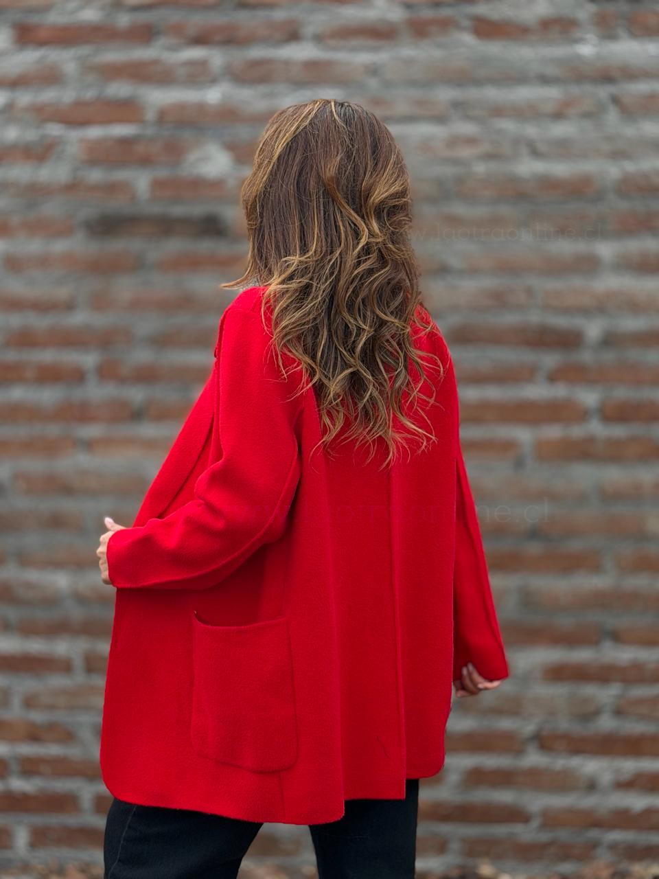 Blazer tejido rojo
