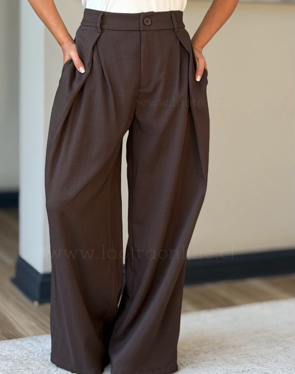 Pantalón viral +cinturón marrón