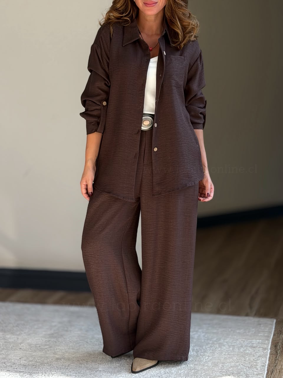 Set Pantalón+Blusa marrón