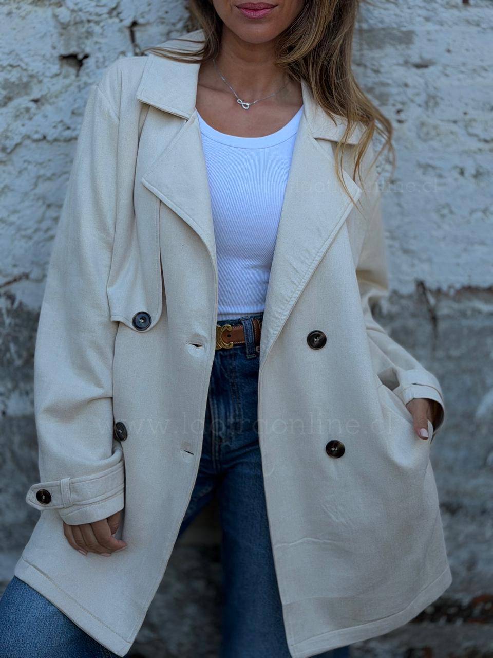 Trench Oversize crema