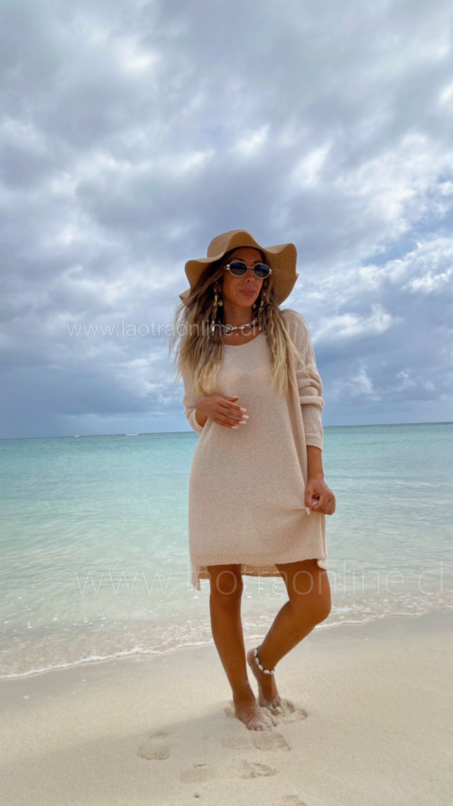 Sweater oversize Caribe beige