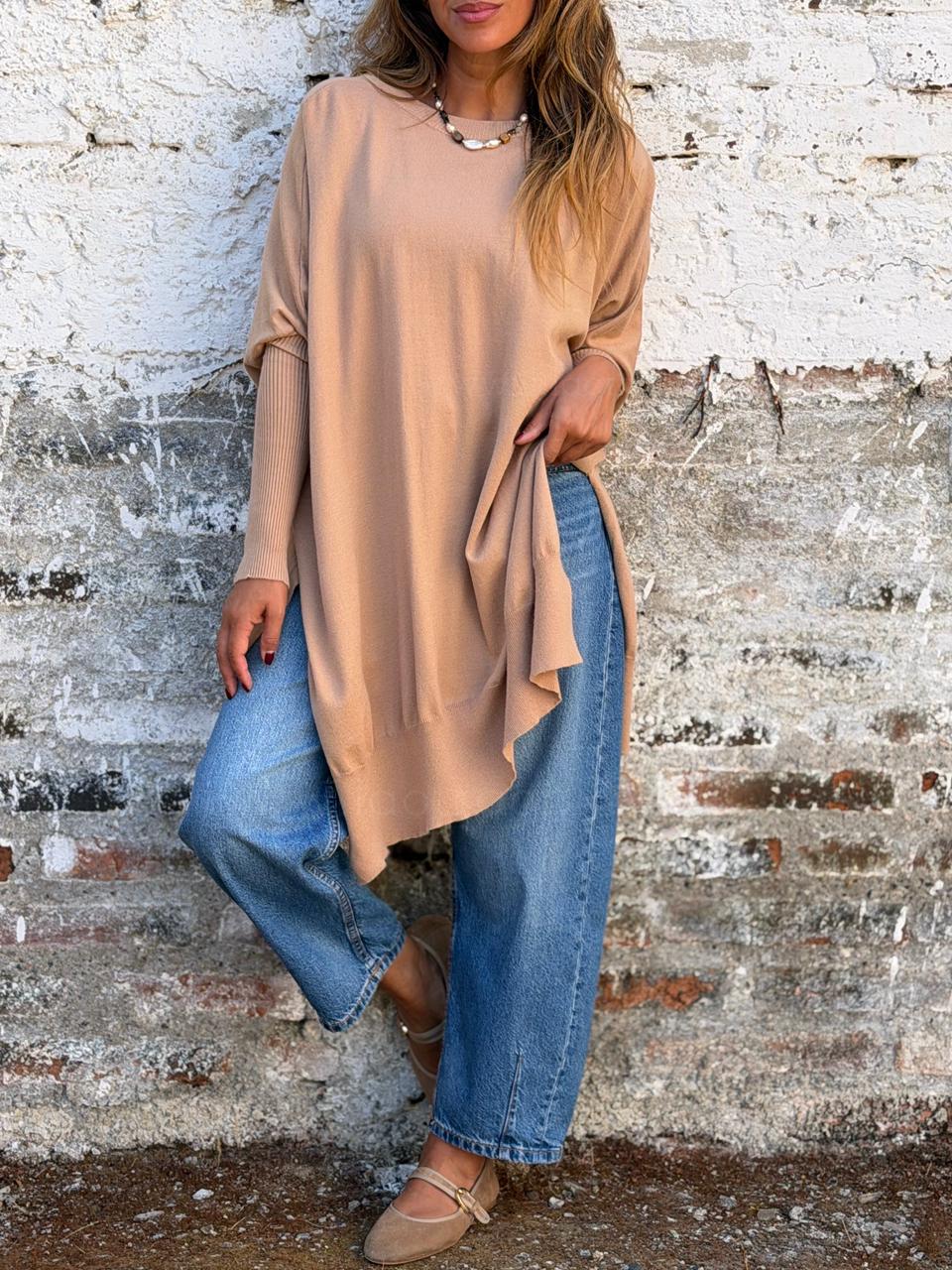 Sweater/Chaleco Reversible camel