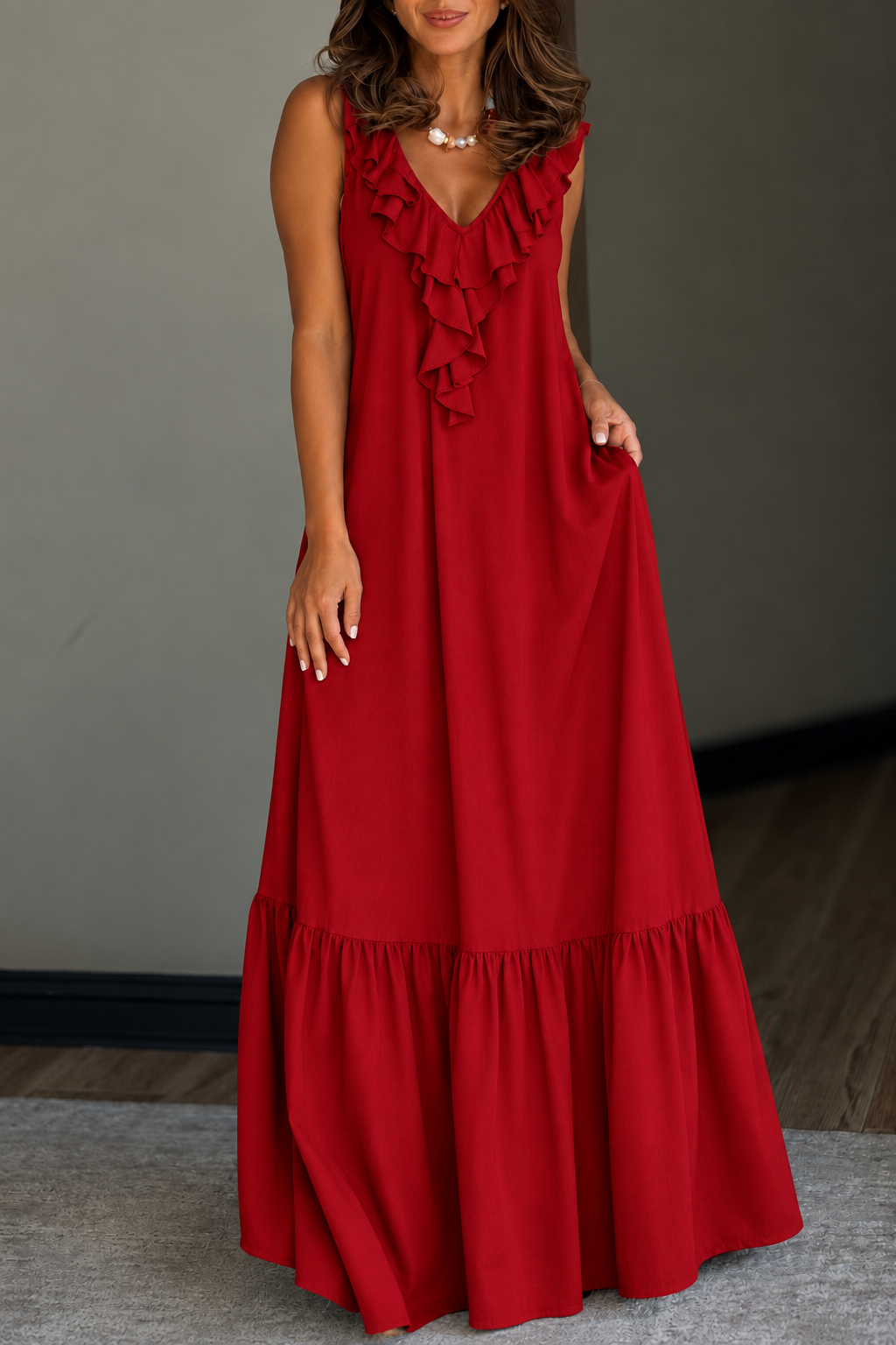 Vestido Asturias rojo