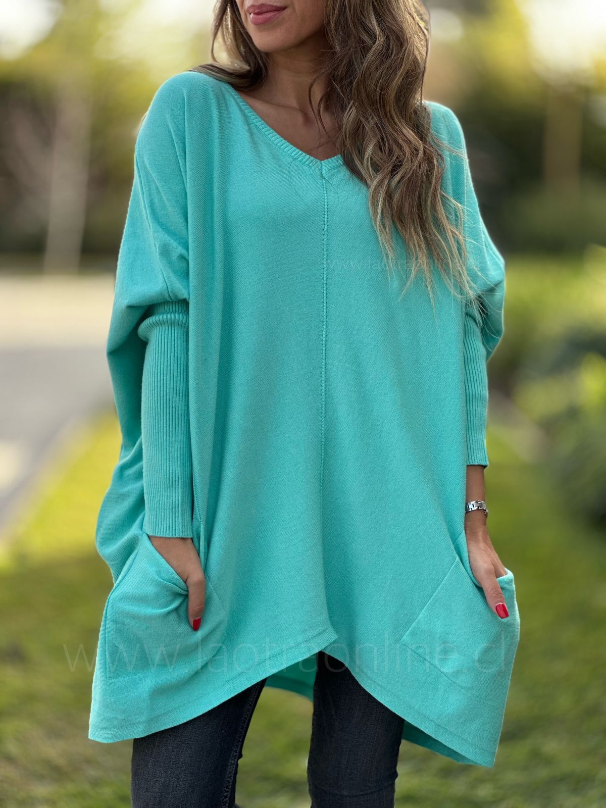 Oversize Barranquilla turquesa