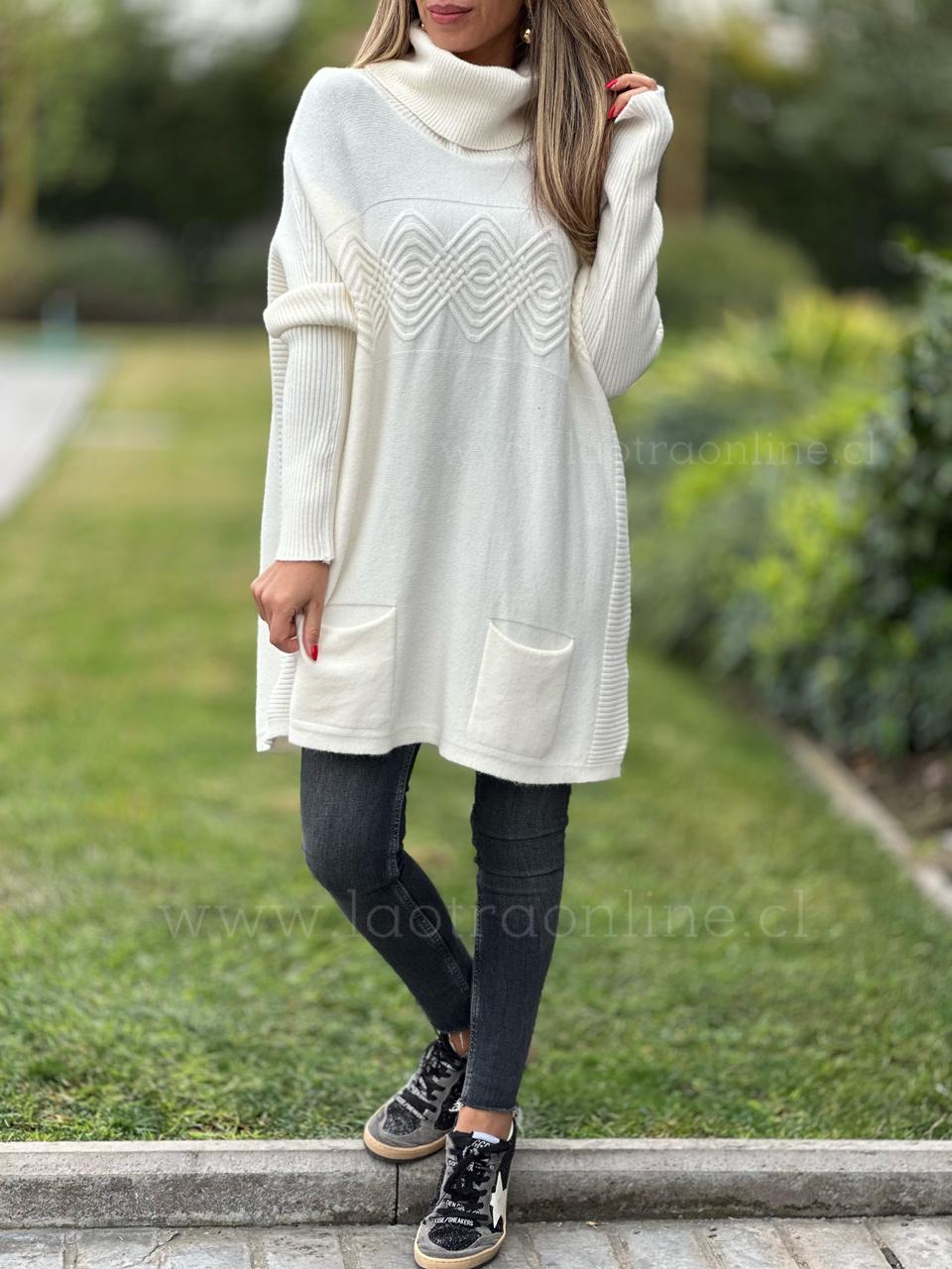 Sweater Textura crema