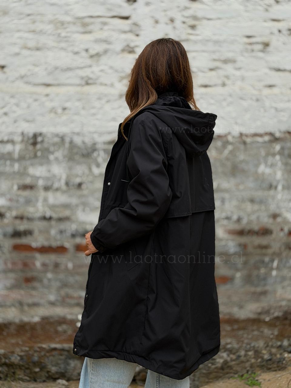 Chaqueta Gabardina/chiporro negro