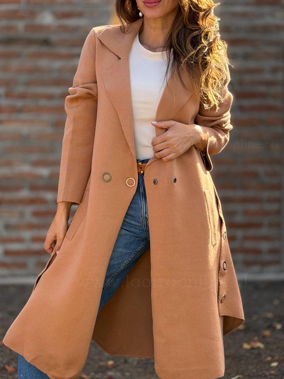Abrigo Argollas camel