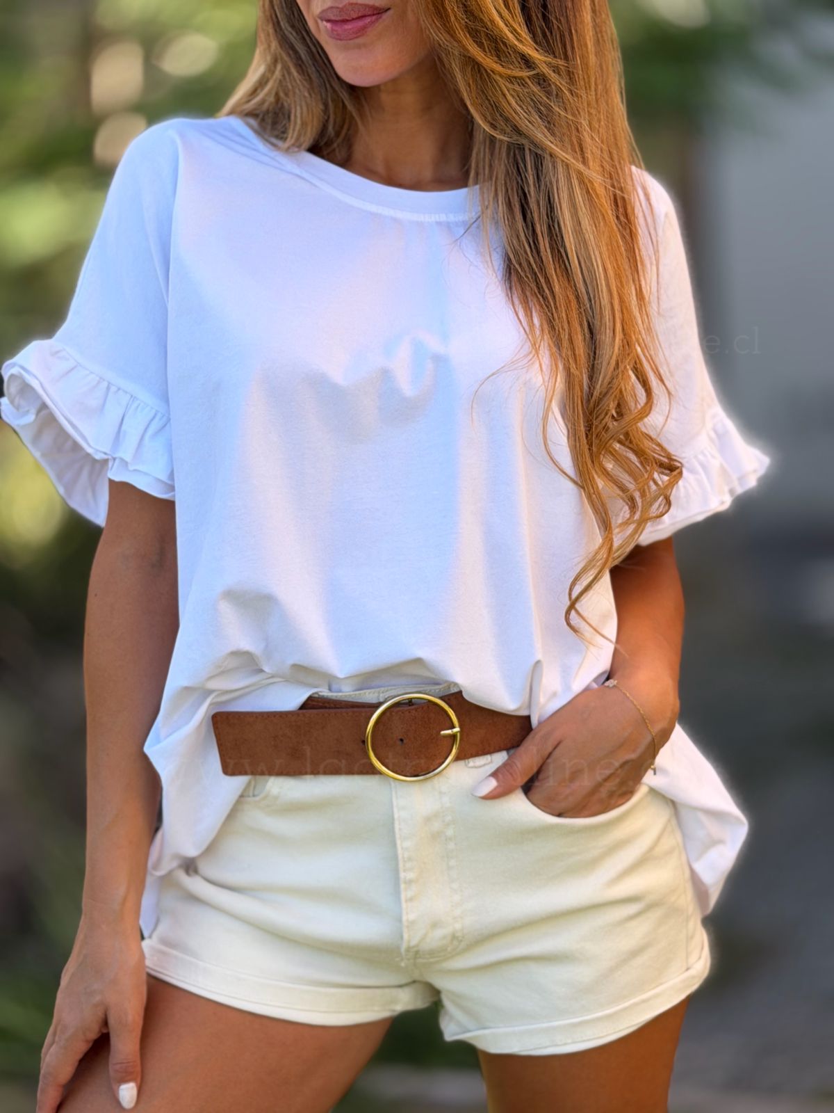 Polera Butterfly blanco