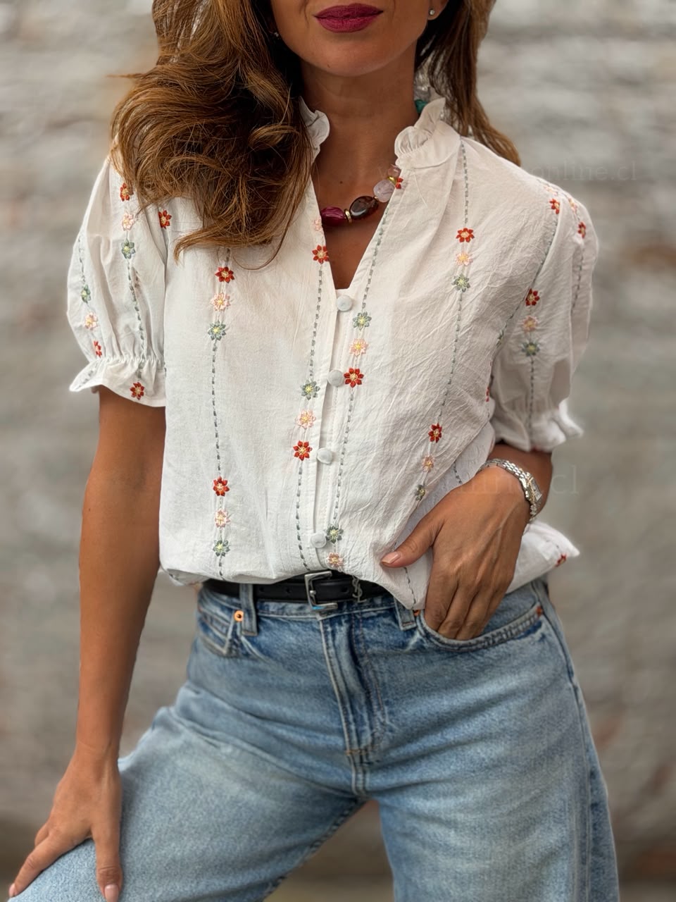 Blusa la primavera  blanco