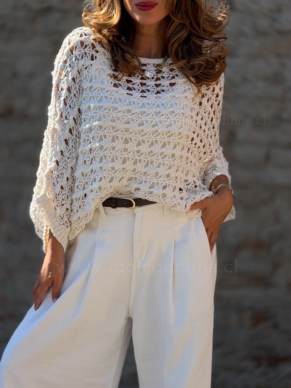 Sweater calado blanco