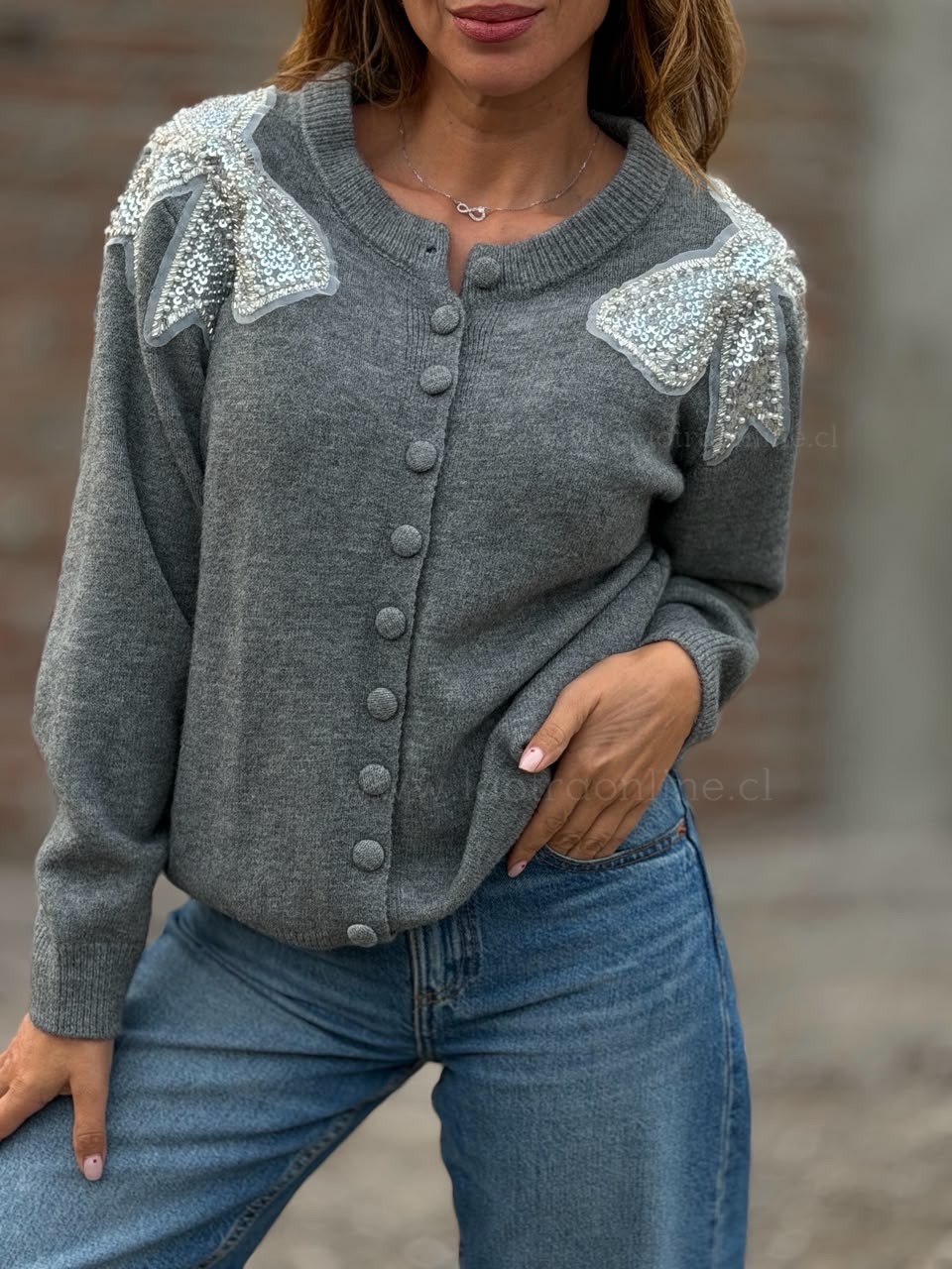 Chaleco Jazmín gris