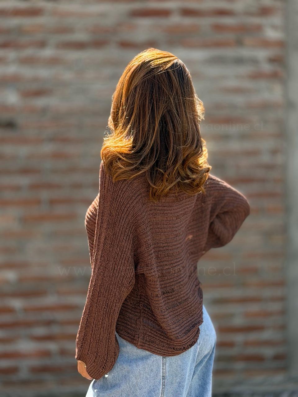 Sweater Calado marrón