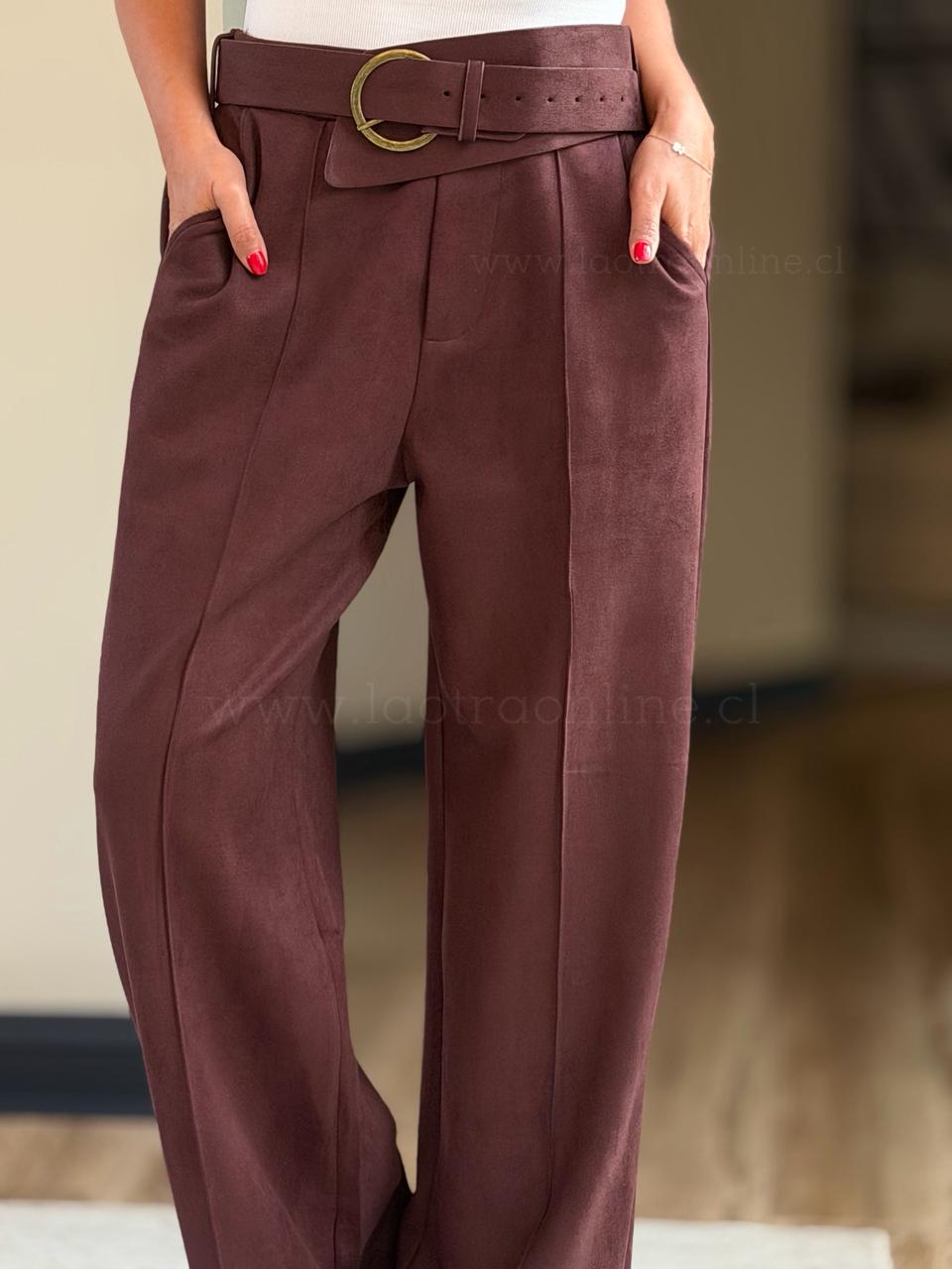Pantalón Gamuza uva